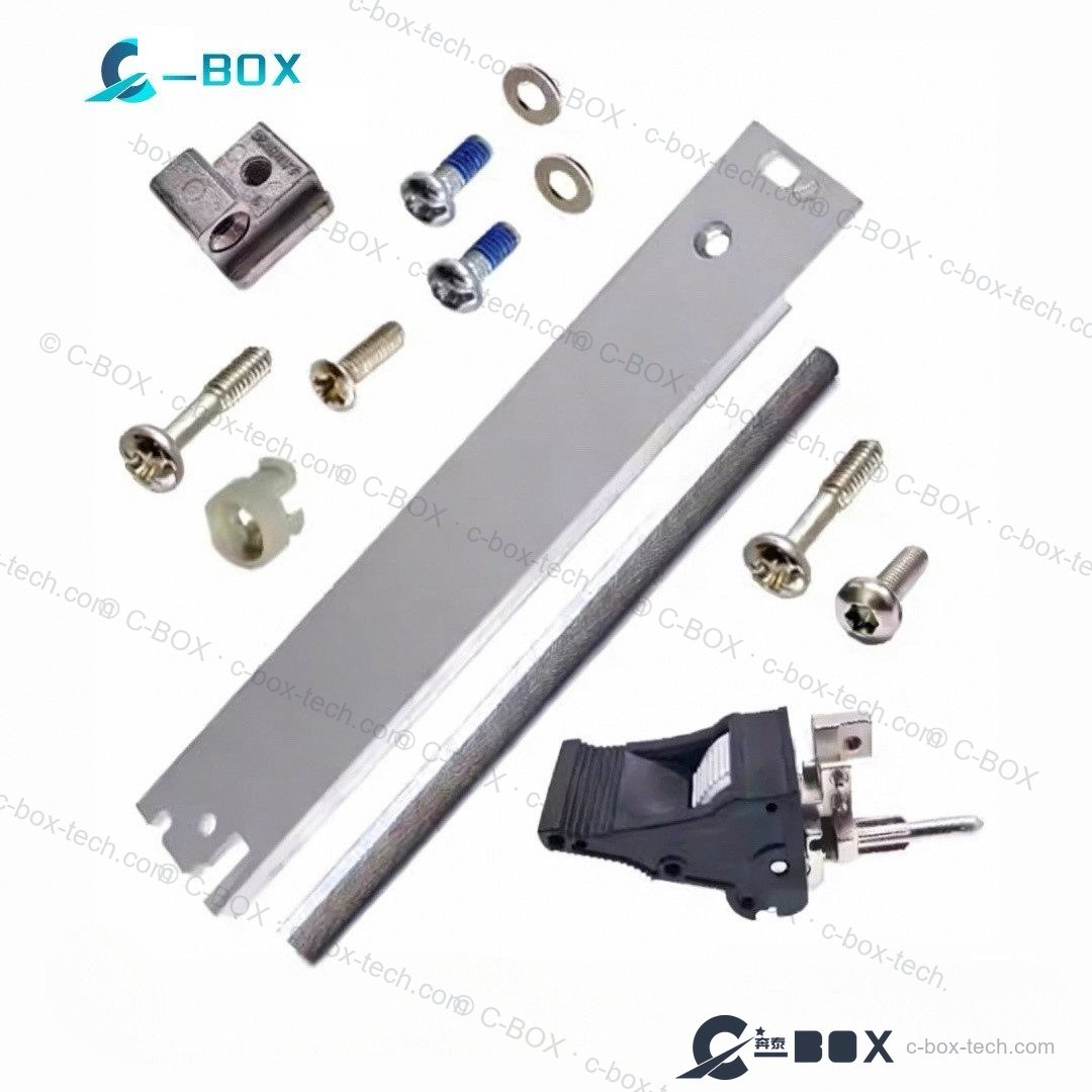 C-BOX 19-inch front panel kit with fasteners and EMC parts